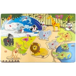 Imagine Puzzle din lemn, Regatul animalelor, 20 piese