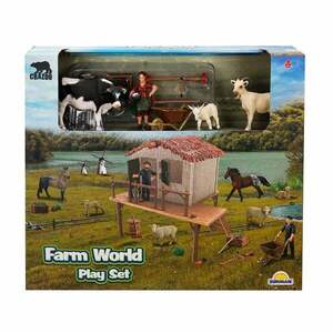Imagine Set figurine, Crazoo, Animale de la ferma, Taur, Ied si Tap