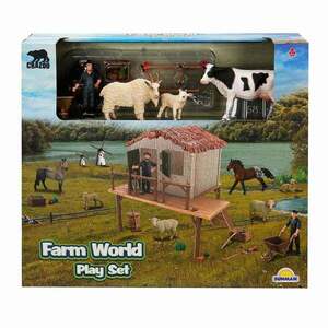 Imagine Set figurine, Crazoo, Animale de la ferma, Vaca, Tap si Ied