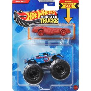 Imagine Set 2 vehicule, Hot Wheels, Monster Truck, Race Ace, 1: 64, JJT64
