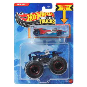 Imagine Set 2 vehicule, Hot Wheels, Monster Truck, Twin Mill, 1: 64, JJT56