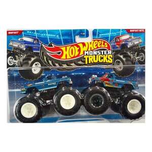 Imagine Set 2 masinute Monster Truck, Hot Wheels, Bigfoot si Bigfoot Bite, JLV74