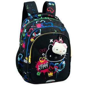 Imagine Ghiozdan cu 3 compartimente, Coolpack, Hello Kitty, Negru