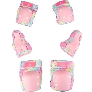 Imagine Set protectii cu genunchiere, cotiere si aparatori incheieturi, Action One Candy, Roz