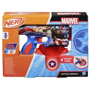 Imagine Blaster cu 10 sageti din spuma, Nerf, Captain America, F9717
