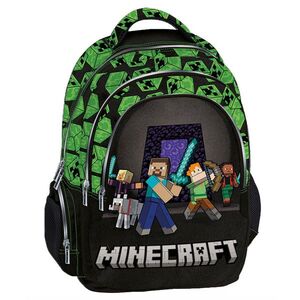 Imagine Ghiozdan cu 3 compartimente, Graffiti, Minecraft Squad