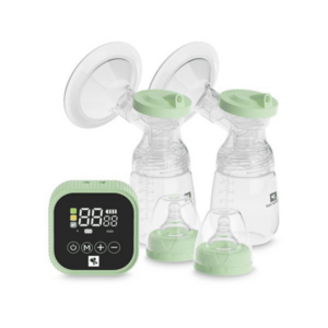 Imagine Pompa de san electrica dubla, Lorelli Eva, 4 moduri de operare, 2 sesiuni simultan, functie masaj, 9 niveluri de aspiratie, 180 ml x 2, Green