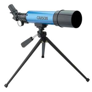 Imagine Telescop refractor, Carson, 50 mm, cu zoom 20-80x si trepied de masa