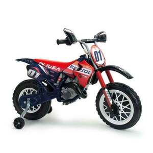 Imagine Motocicleta electrica, tip cross, Injusa, cu roti ajutatoare, 6V, Repsol
