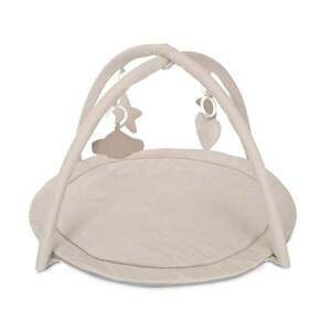 Imagine Saltea de activitati pentru bebelusi, Lorelli Moments, jucarii textile cu sunet si zornaitoare, 83 x 83 cm, Beige