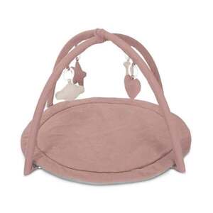 Imagine Saltea de activitati pentru bebelusi, Lorelli Moments, jucarii textile cu sunet si zornaitoare, 83 x 83 cm, Pink