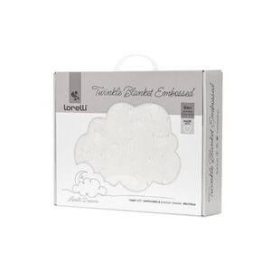 Imagine Paturica pentru bebelusi, Lorelli Twinkle, material moale, model decorativ in relief, 80 x 110 cm, White