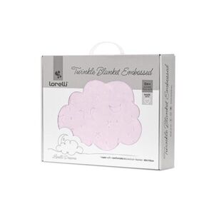 Imagine Paturica pentru bebelusi, Lorelli Twinkle, material moale, model decorativ in relief, 80 x 110 cm, Pink