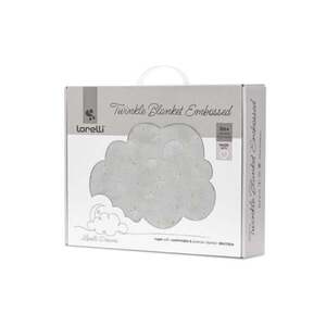 Imagine Paturica pentru bebelusi, Lorelli Twinkle, material moale, model decorativ in relief, 80 x 110 cm, Grey