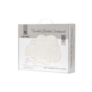 Imagine Paturica pentru bebelusi, Lorelli Twinkle, material moale, model decorativ in relief, 80 x 110 cm, Beige