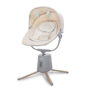 Imagine Leagan electric pentru bebelusi, Lorelli Storky, bluetooth, telecomanda, 5 viteze de leganare, Beige
