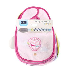 Imagine Set 7 bavete, Lorelli, bumbac si peva, 30 x 19 cm, inchidere cu banda velcro