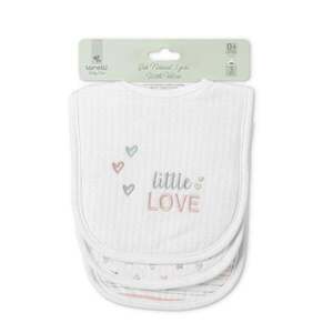 Imagine Set 3 bavete bumbac, Lorelli, inchidere cu velcro, potrivit pentru hranire si in perioada eruptiei dentare, Pink