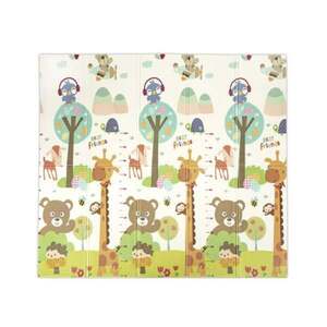 Imagine Covoras de joaca termic, Lorelli, din spuma XPE, design cu doua fete, pliabil, impermeabil, 180 x 200 cm, Best Friends and Stars