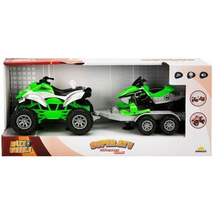 Imagine Set Super ATV cu remorca si barca, Maxx Wheels, Verde