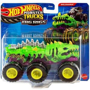 Imagine Masinuta Hot Wheels Monster Truck, Big Rigs, Skelesaurus, JCH42