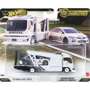 Imagine Transportator cu masinuta Hot Wheels, Car Culture Team Transport, HW Honda Civic Type-R si Kousoku Hauler, JHX94