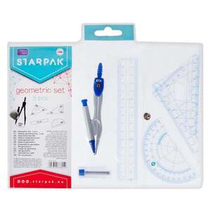Imagine Set geometrie cu instrumente si compas, Starpak