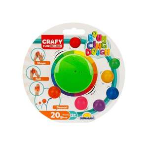 Imagine Plastilina colorata, Crafy, Verde, 20 g