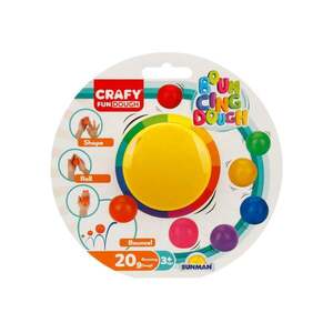 Imagine Plastilina colorata, Crafy, Galben, 20 g