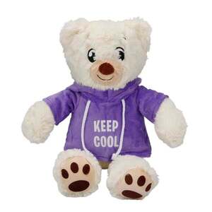 Imagine Ursulet de plus cu hanorac, Puffy Friends, Mov, 30 cm