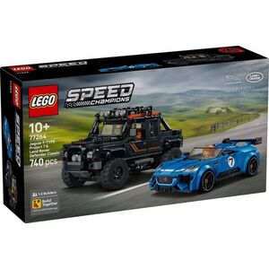 Imagine LEGO® Speed Champions - Jaguar Project 7 si Land Rover Defender (77264)