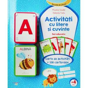 Imagine Carte de activitati cu 108 cartonase, Activitati cu litere si cuvinte