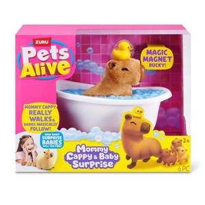 Imagine Set de joaca interactiv, Pets Alive, Mama Capybara si Puii sai