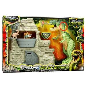 Imagine Set de joaca cu dinozaur interactiv, Lanard Toys, Primal Clash, Ultimate Beast Strike