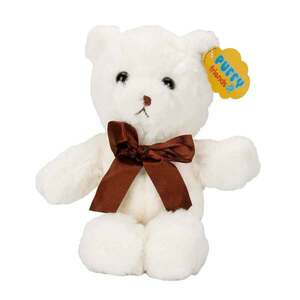 Imagine Ursulet de plus cu funda, Puffy Friends, Alb, 20 cm