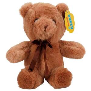 Imagine Ursulet de plus cu funda, Puffy Friends, Maro, 20 cm