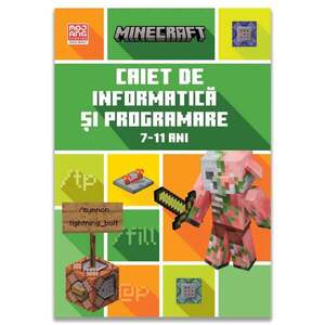 Imagine Minecraft, Caiet de informatica si programare, 7-11 ani
