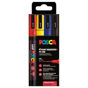 Imagine Set markere Posca, UNI PC-3M, 0.9-1.3 MM, 4 culori