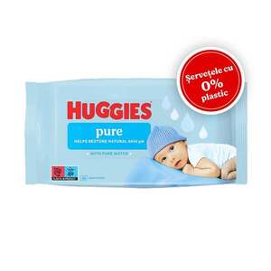 Imagine Servetele umede Huggies, BW Pure, zero plastic, 48 buc