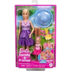 Imagine Set de joaca cu papusa, Barbie si Chelsea la picnic, JBF43