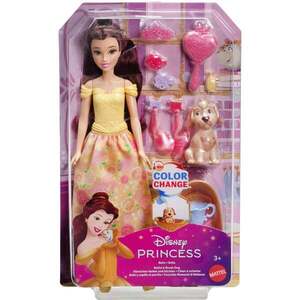 Imagine Papusa Disney Princess, Colour Changing, Bella Bathe & Brush Dog, JFC42