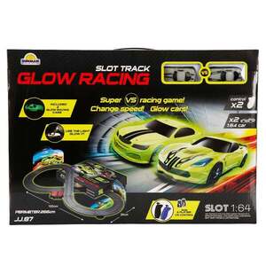 Imagine Set pista de curse cu 2 masini, Glow Racing, Slot Track, 1: 64