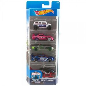 Imagine Set masinute Hot Wheels, Police Pursuit, DJD19, (5 modele)