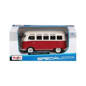 Imagine Masina din metal, Maisto, Volkswagen Van Samba, 1: 25, Rosu
