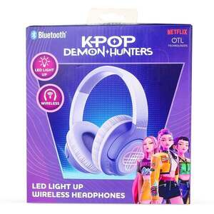 Imagine Casti wireless cu lumini LED, OTL, K-Pop Demon Hunters