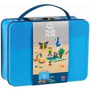 Imagine Set constructie, Plus-Plus, 600 piese, portabil, in cutie metalica, Culori standard