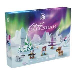Imagine Set constructie, Calendar Advent, Plus-Plus, Mos Craciun si Aurora Boreala