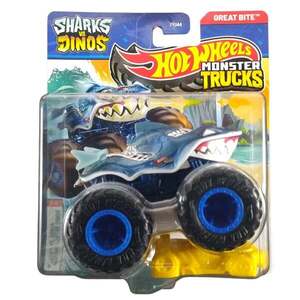 Imagine Masinuta Hot Wheels, Monster Truck, Shark vs Dinos, Great Bite, JCD73