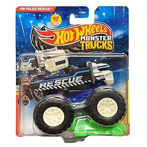 Imagine Masinuta Hot Wheels, Monster Truck, Champion Crashers, Police Rescue, JHY65