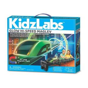 Imagine Kit experimente Kidzlabs, 4M, Tren Maglev fosforescent de mare viteza